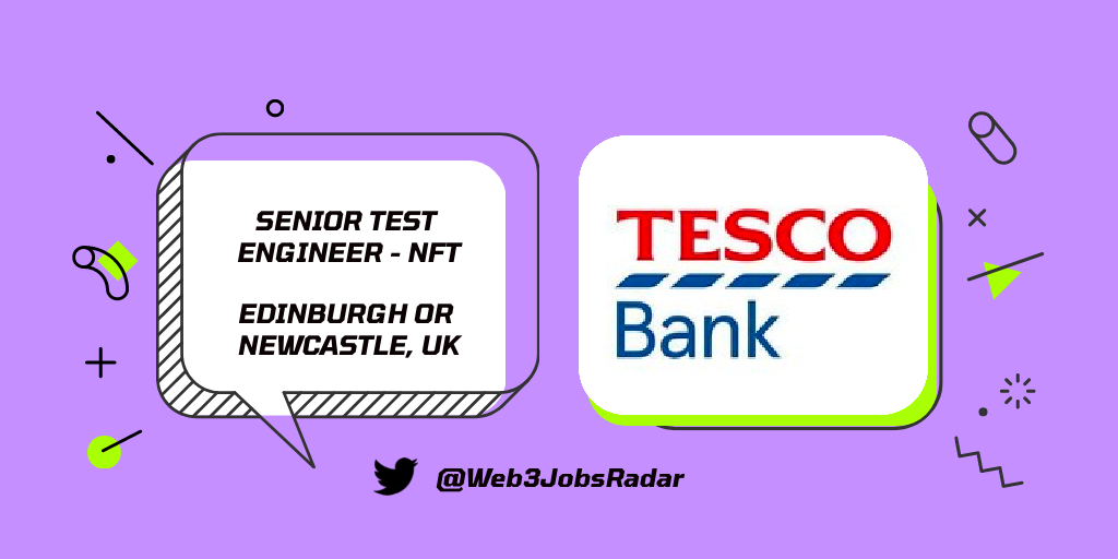 Web3jobsradar's tweet image. Senior Test Engineer - NFT at @TescoBankJobs
📍Edinburgh or Newcastle, UK
🚀 Deliver non-functional test activities across multiple business streams and channels
🧰 #nonfunctionaltesting #Loadrunner #Jmeter, etc
👉 Details: bit.ly/3TT8dX5
#web3jobs #testingjobs