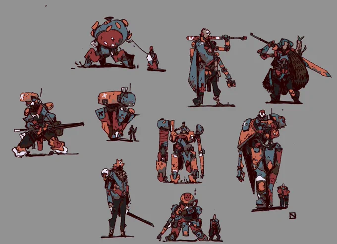 Doodles in moments over a busy few days. 