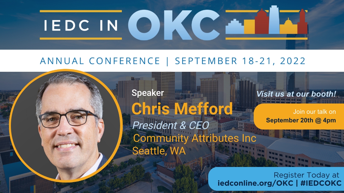 Community Attributes (@communitybutes) on Twitter photo #IEDCOKC is coming up in just a few weeks & our CEO <a href="/cmef/">Chris Mefford</a> will be sharing a holistic view of #economicdevelopment live from the stage in OKC! Come visit us at the conference - we can't wait to show you what CAI Live can do for your city.
#innovation #planning #DataVisualization #IEDCOKC is coming up in just a few weeks & our CEO <a href="/cmef/">Chris Mefford</a> will be sharing a holistic view of #economicdevelopment live from the stage in OKC! Come visit us at the conference - we can't wait to show you what CAI Live can do for your city.
#innovation #planning #DataVisualization