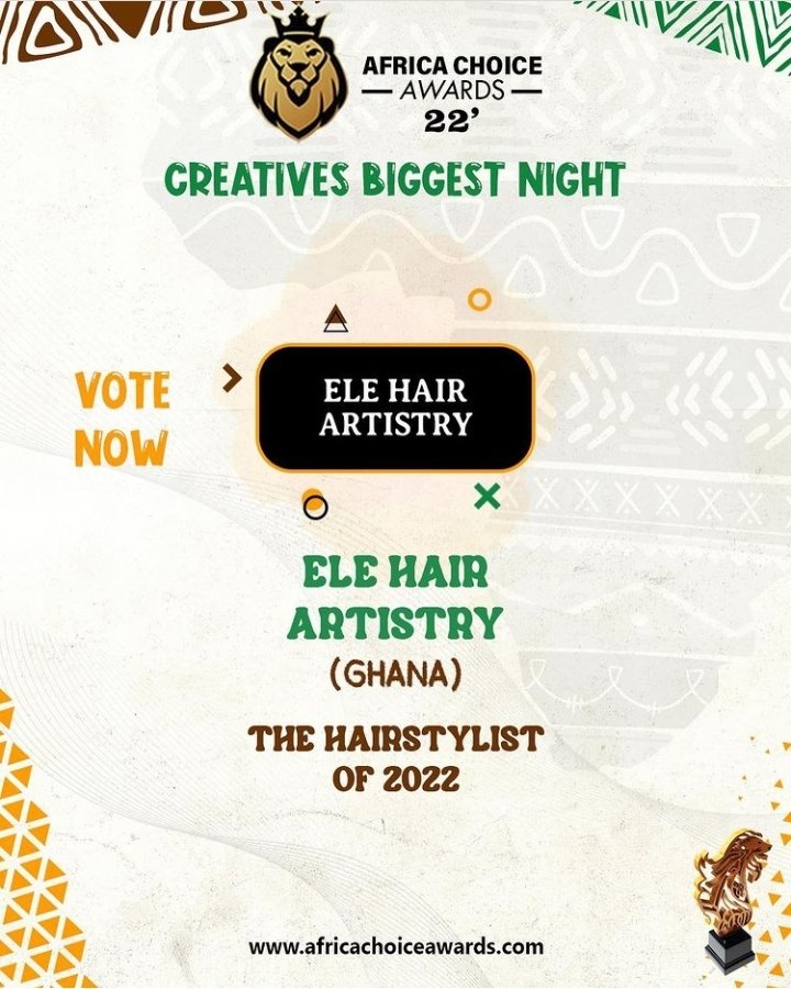 JeSuisChristele's tweet photo. My first international nomination 
Thank you Nigeria 🇳🇬 
 Thank you Africa 🌍 
Really grateful for acknowledging my talent!
Thank you @AfricaChoiceAwd

#elehairartistry #christelecodo #afroele https://t.co/iIUxfUoNsH