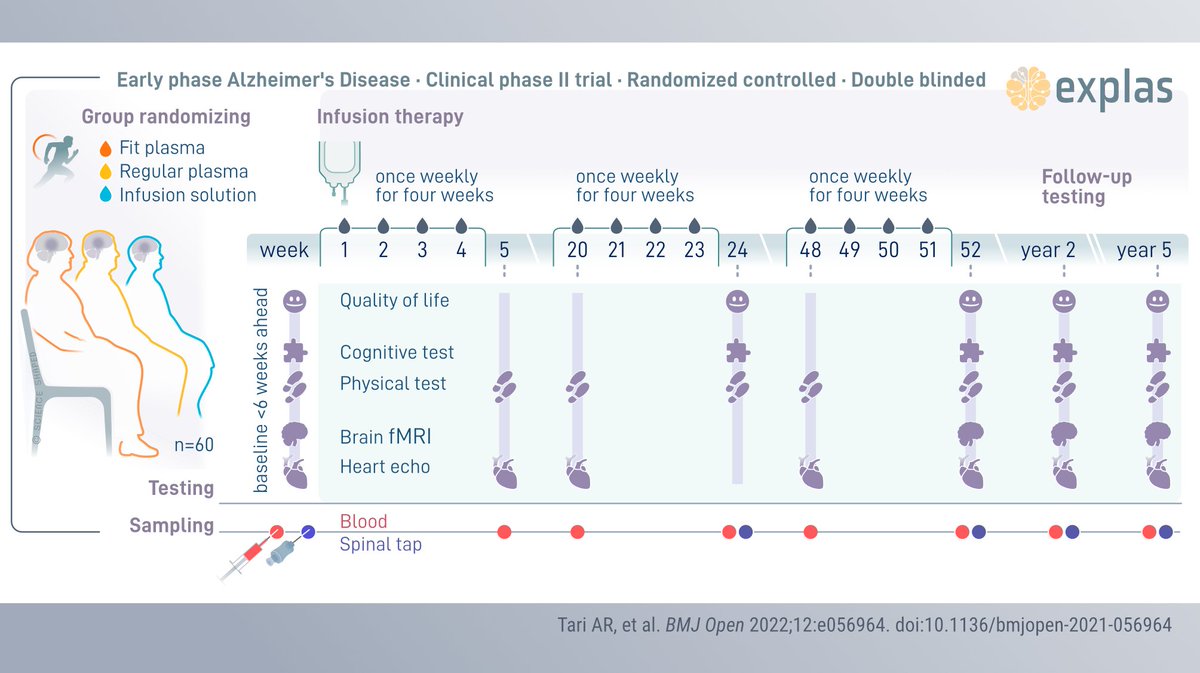 EllenTenstad's tweet photo. 🧠With a little help..
Ongoing #ExPlasStudy @StOlavshospital:
Safety and Therapeutic effects of #FitPlasma in patients with early #Alzheimer’s
#ClinicalTrial #protocol @BMJ_Open 
🔍#QoL #cogntion #fMRI #HeartEcho
✍️@AtefeTari @UWisloff
🔗https://t.co/Nldt1XiNfl
🖌️#ScienceShaped https://t.co/knm4oa3E29