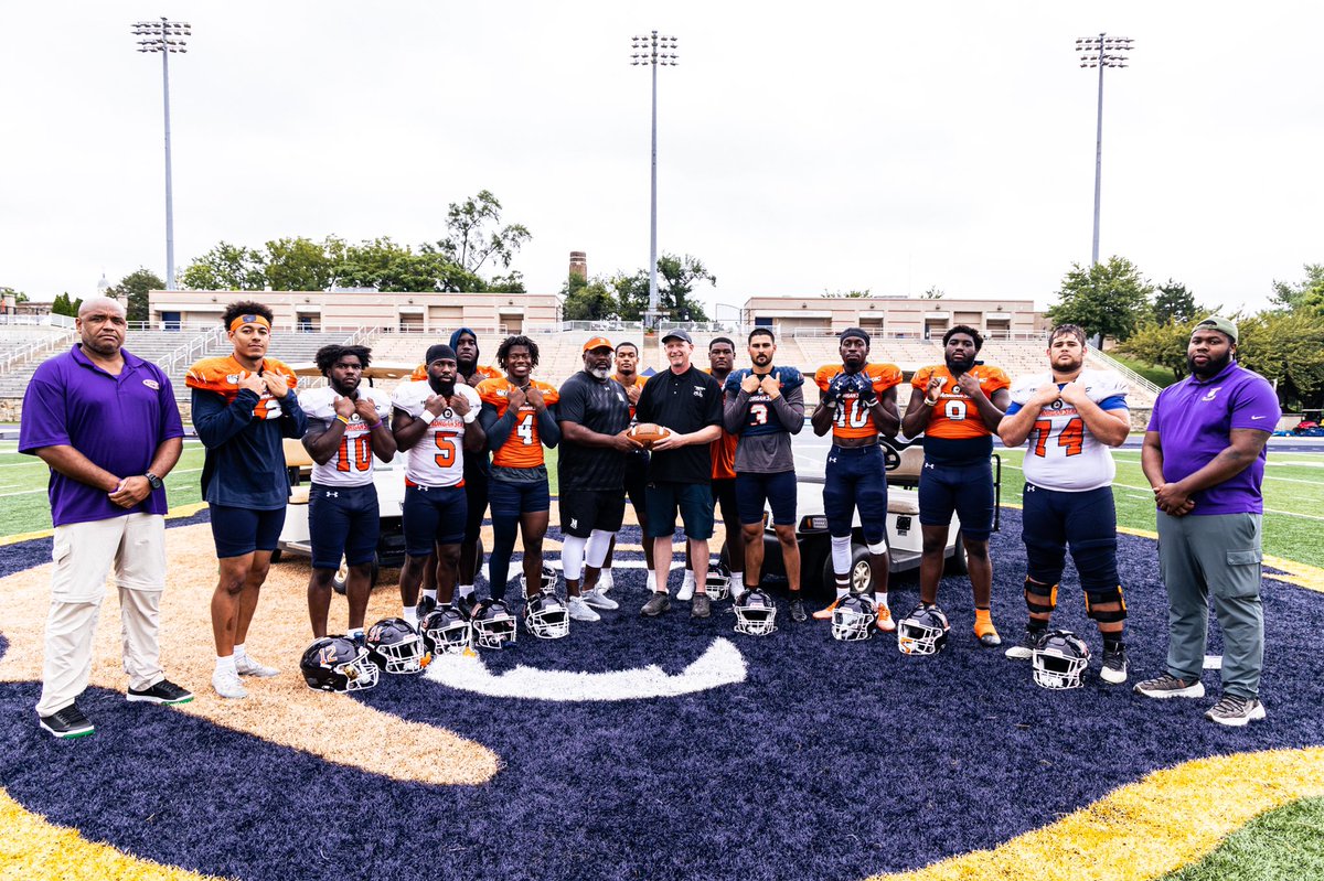 MSUBearsFB's tweet photo. Morgan State University football would like to thank the members of Omega Psi Phi Fraternity (Lambda Gamma Gamma chapter) and Baltimore Buggies for the golf carts to support the program. 

#MorganStateFootball https://t.co/lHNEbF8sBv