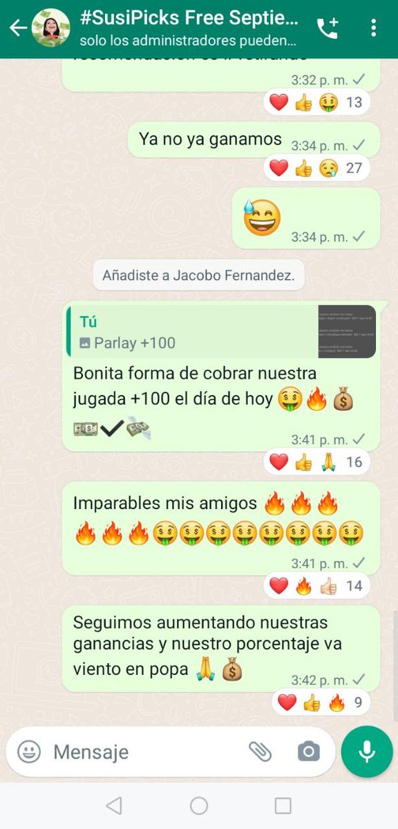 susipicks's tweet photo. Otra vez GANAMOS 🙌  ya no se ni cómo decir que hoy volvimos a cobrar como lo hacemos diario, de verdad es una locura esto. 

Hoy fue un bonito momio +100 😱💸💰✅💸🔥

¿Alguien con mi consistencia y eficacia? 💰

Únanse a este grupo aquí hay cupo https://t.co/9aX0sqvpzq https://t.co/6xK81wbTnZ