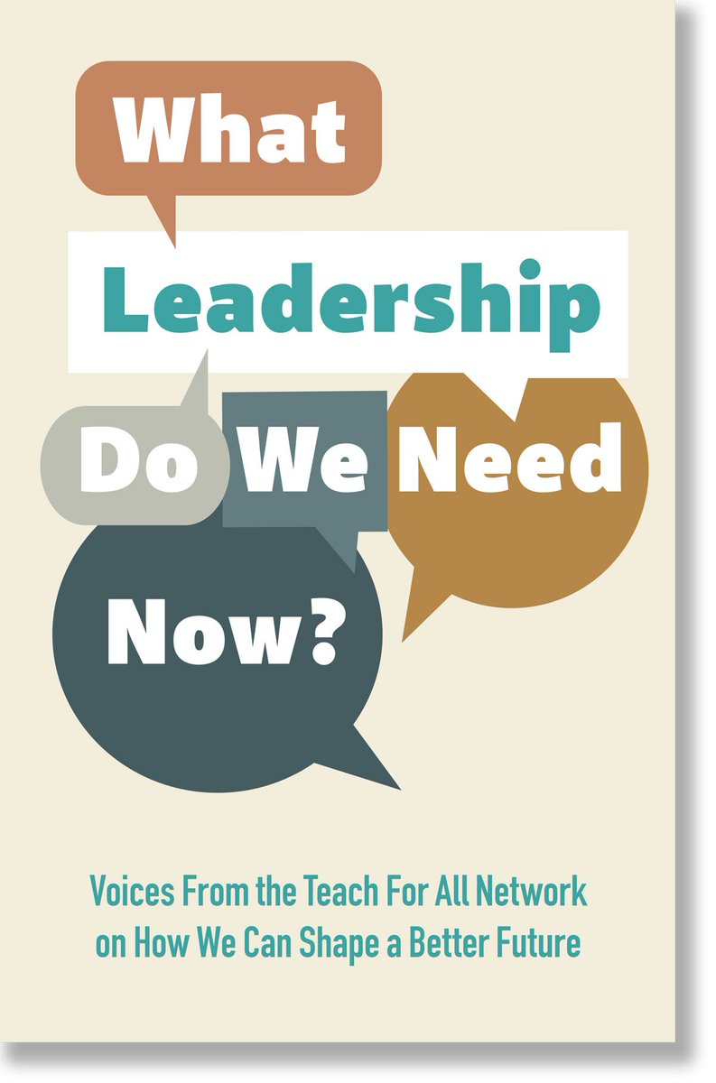 This recently released book by  <a href="/TeachForAll/">Teach For All</a>
 “What Leadership Do We Need Now?” is a great example of reflection on practice and a valuable contribution to the global dialogue on how to empower youth to shape a better future👉teachforall.org/LeadershipWeNe… #LeadershipWeNeed