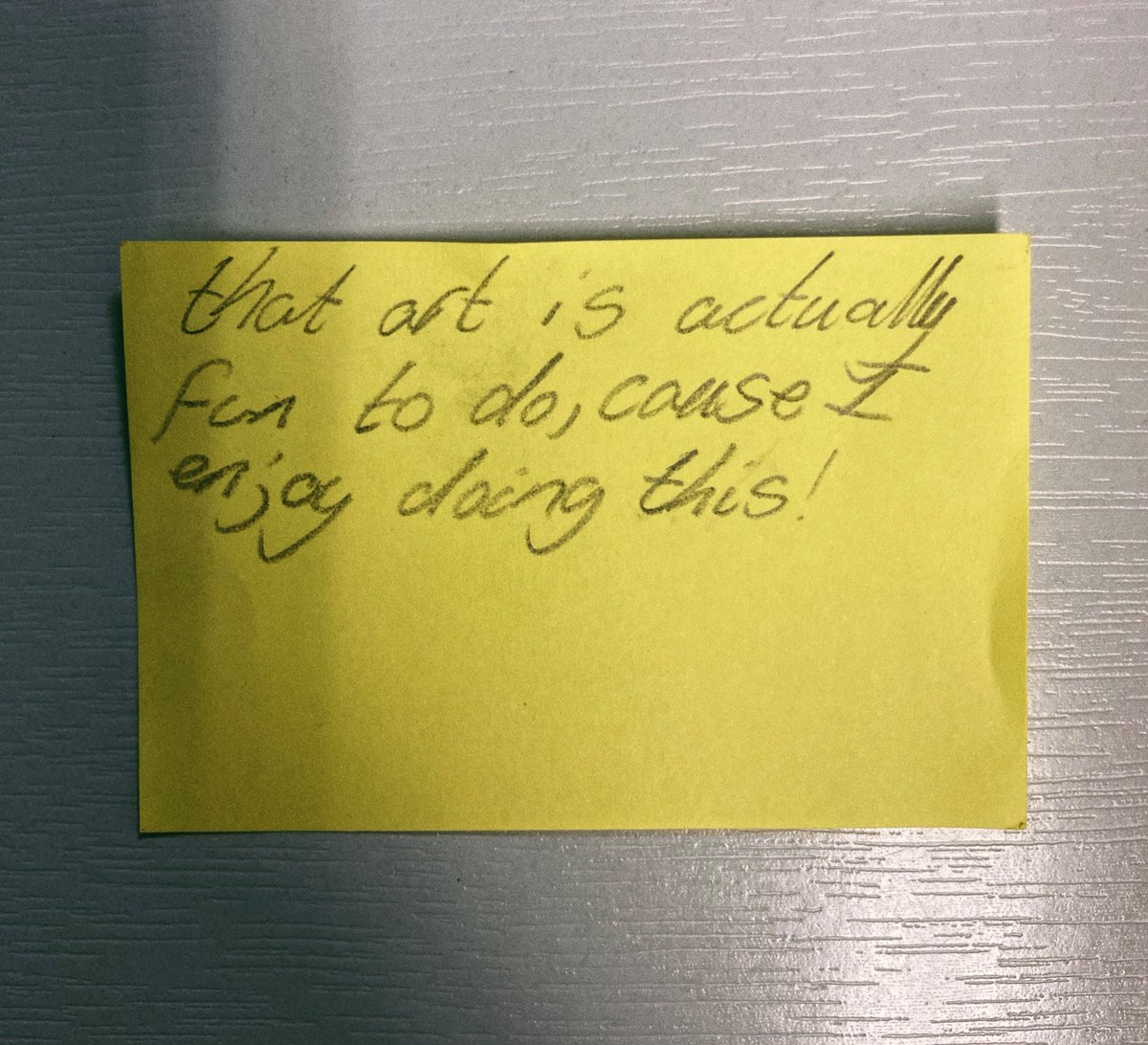 Asking my S1s what they felt they’ve learned so far in their first month of Art &amp; Design. Lots of great responses and I particularly liked this one!