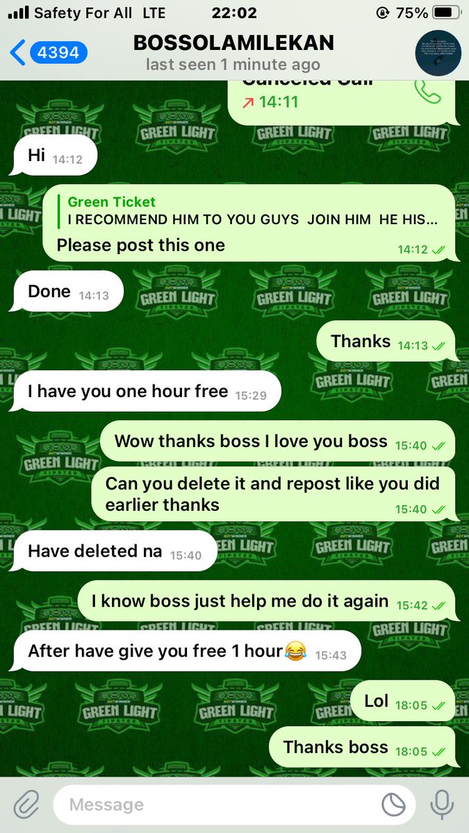 GreenlightTips1's tweet photo. I hope I'm picking if not for anything for the fact say we don run business before boss 💚💚💚💚💚 https://t.co/9LqlekNDWi