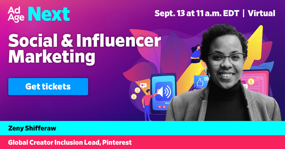 adage's tweet photo. Zeny Shifferaw, Global Creator Inclusion Lead, @Pinterest Shifferaw focuses on bringing inclusive &amp; inspirational content by creating space for creators from marginalized communities to thrive. Check out our lineup of speakers and register today!

https://t.co/u3KSdfjcF5 https://t.co/huQIkCylsW