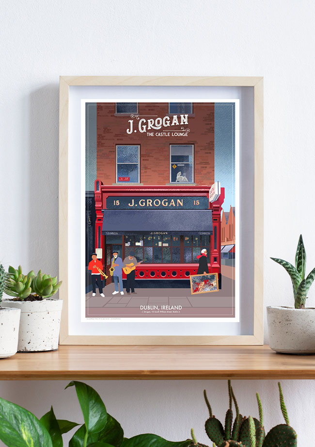 Irelandposters's tweet photo. Grogan’s is an institution in Dublin’s city centre. Established in 1899, it has held its position as a refuge for the literary &amp; the lost since the 1970s when its then-new owners proudly seduced the city’s best-known writers &amp; artists. Today, a popular spot for a pint &amp; toastie! https://t.co/eaRKdcd0XT