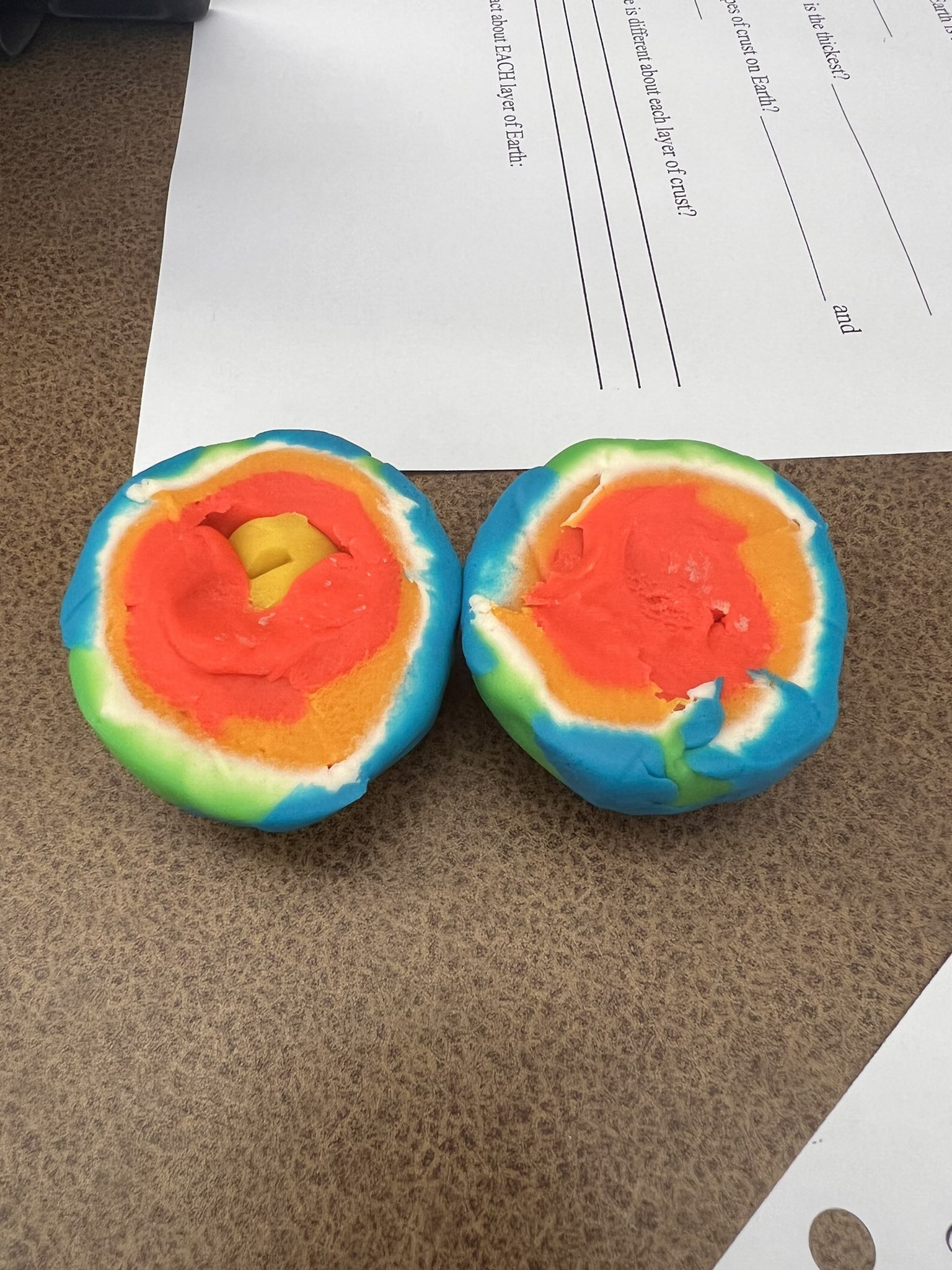 Westgrade8 on Twitter "8th graders TeaysValleyWest making models of the Earth to show what