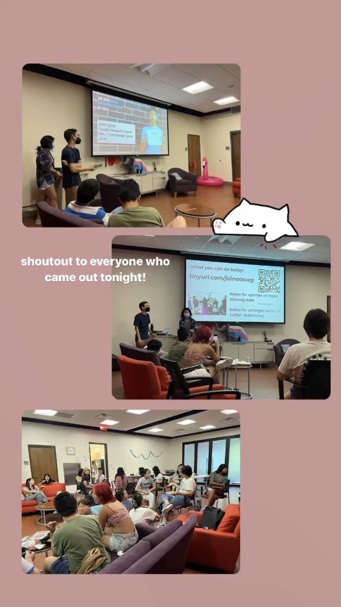 DukeAASWG's tweet photo. another year, another aaswg workshop ❤️‍🔥 we talked about the history of ethnic studies, 20 years of duke student organizing towards aas, and the limits of academic study at the University. if you’re interested in joining aaswg, fill out our interest form below! https://t.co/drFg7lr9V9