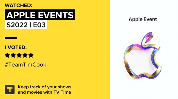 thony_elsy's tweet image. Je viens de regarder S2022 | E03 de Apple Events! #applekeynotes  tvtime.com/r/2w3nr #tvtime