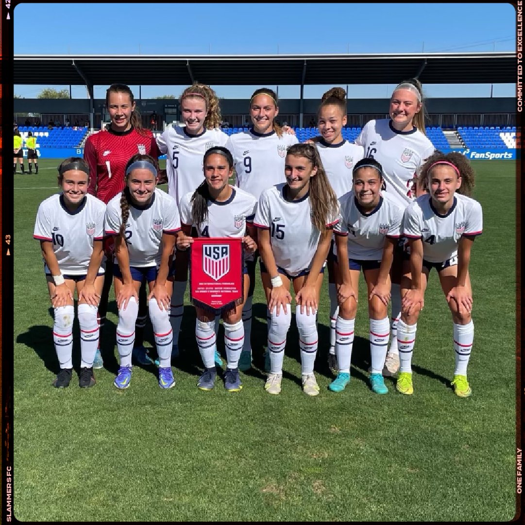 Big shout out to Savannah King (back row, between #9 and #16), playing friendlies with the USYNT in Spain! Have a blast! #slamfam #usynt