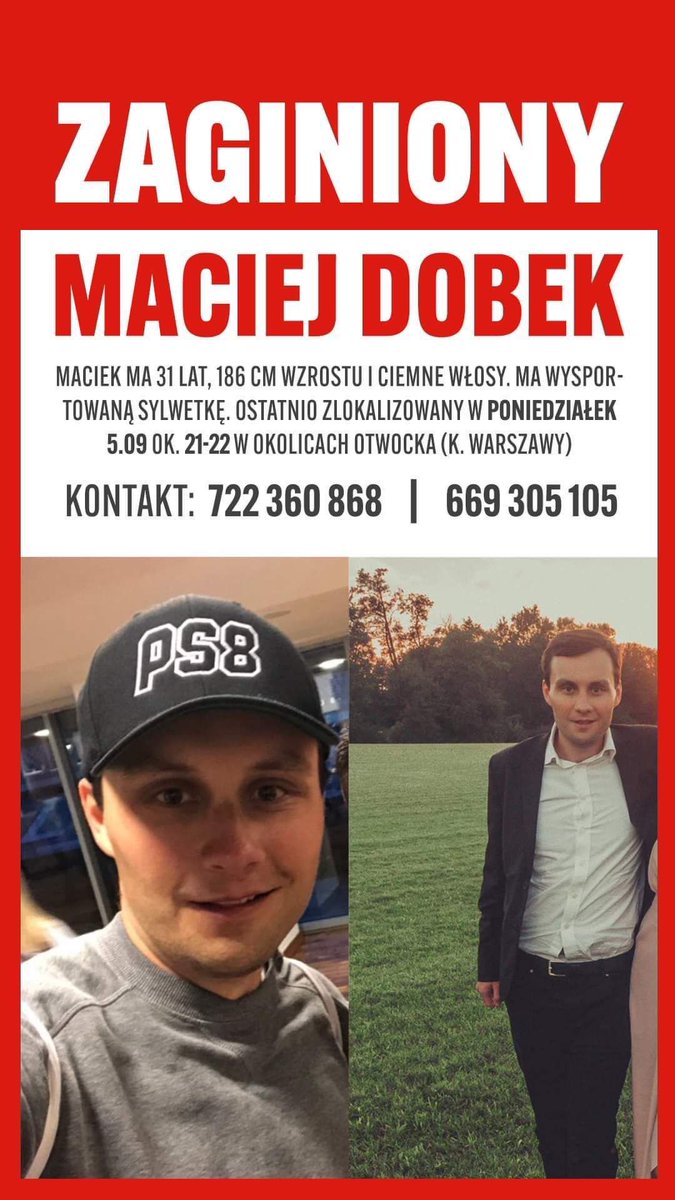 K_Stanowski's tweet photo. Przyjaciel mojego znajomego zaginął. Proszę o RT. https://t.co/WiODbFxHK9
