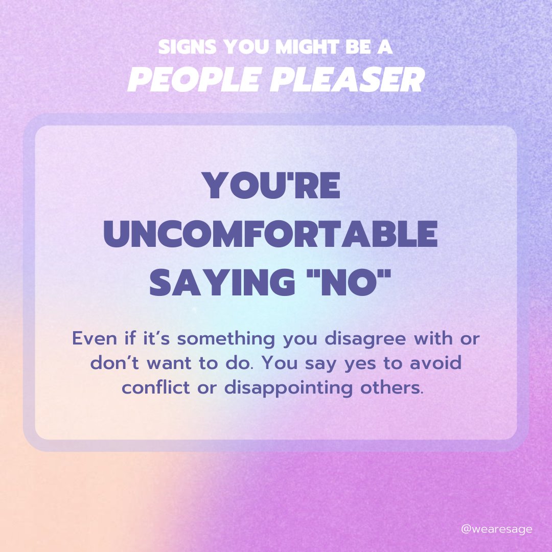wearesage's tweet photo. People pleasers unite!!! But only if you have the time and energy. Oh, and only if you want to but if not, that’s totally fine too. ⁣
⁣
Take a look at these signs of people pleasing and then hit the link to learn more.⁣

⁣https://t.co/mY40eak4l2

✍️: easygoing_empath on Insta https://t.co/FjUtpUtFhM