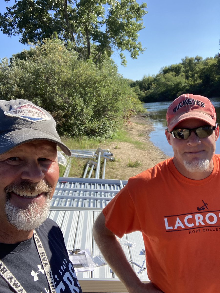 FishCrazyTeach's tweet photo. Making headway on the new dock! Thanks to @EidsonsSteve for stopping by to help!! #woms #macbayscience #macbayfishingteam https://t.co/C3rRAM3Smm