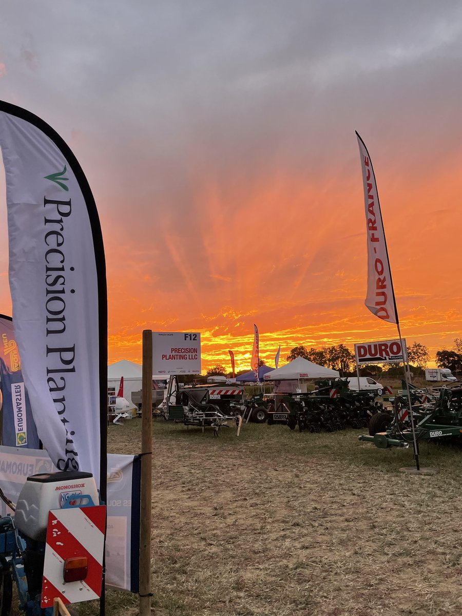 Le soleil se couche après la première journée d’Innov’agri ! À demain pour de nouvelles rencontres 🤩