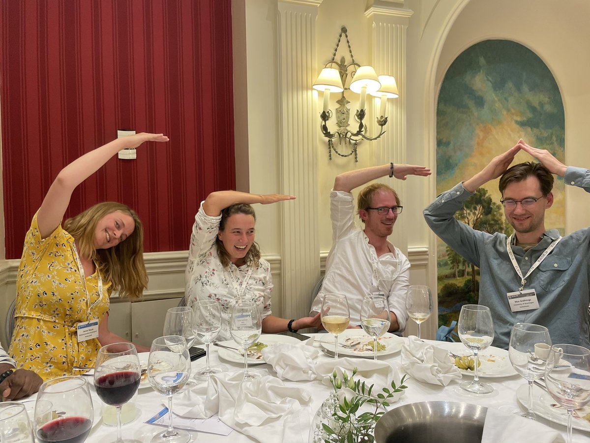 The fun doesn’t stop at the conference. Time for a conference dinner. You might not see it, but they’re trying to spell ECSA!!! #ECSA59