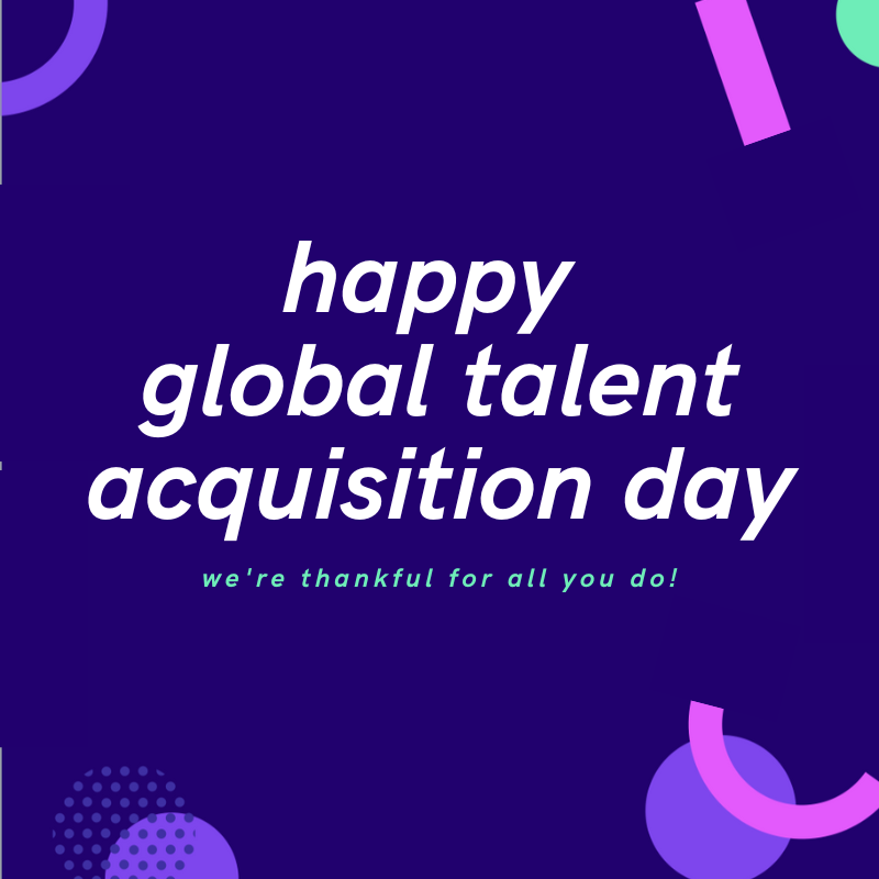 RelodeTweets's tweet image. We want to wish all recruiters around the world a happy Global Talent Acquisition Day! 🎉

The passion, time, and hard work you dedicate to helping individuals find their next great opportunity is what makes hiring better every day. We&apos;re so thankful for all you do!