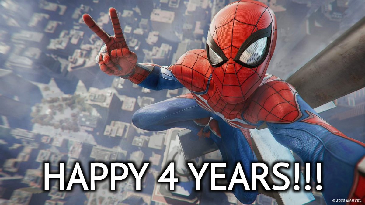 SpideyOutcast's tweet image. Happy 4 years to this amazing masterpiece!! Thanks for the great memories! ❤️ #SpideySquadForever #SpideySquad4Life #SpideySquad #InInsomniacWeTrust #InsomniacSpiderMan #SpiderManPS4 #InsomniacGames