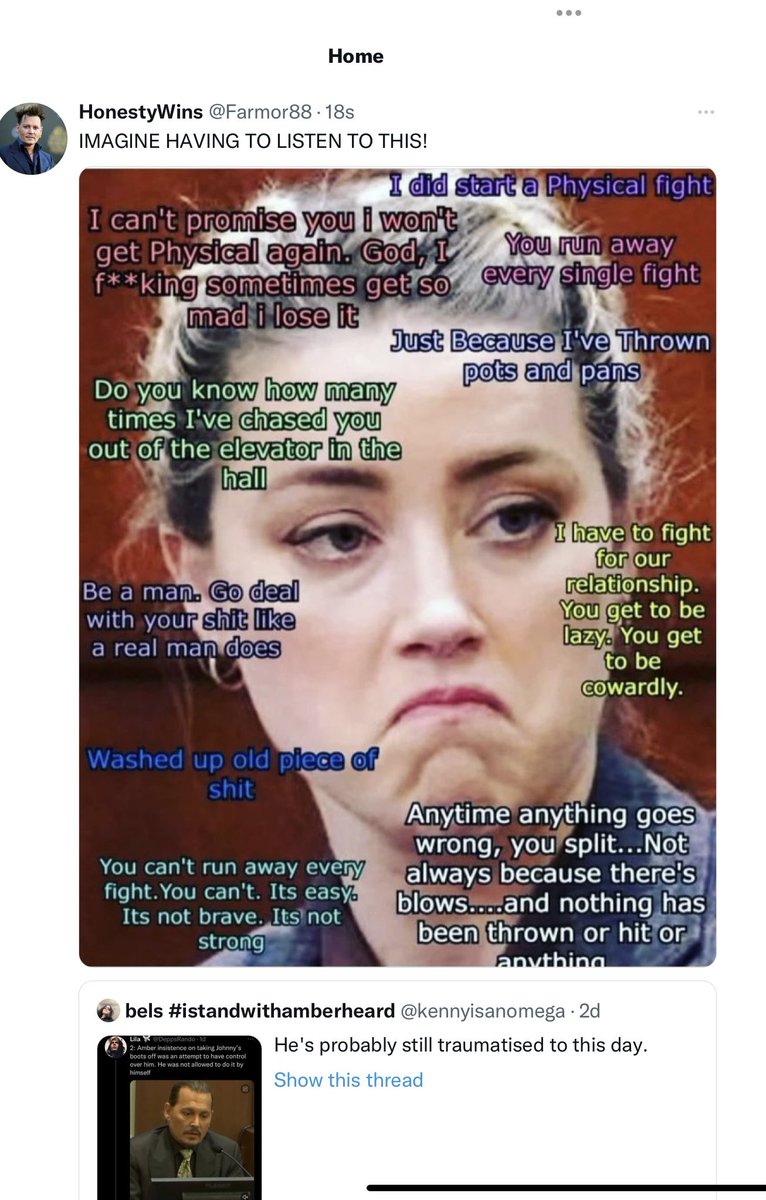 BabyAng62495676's tweet photo. @january_myth @Slikrik2259 #IStandWithJohnnyDepp #Istandforthetruth #AmberHeardIsAnAbuser #AmberHeardDoesNOTSpeakForMe https://t.co/IDuM5MEgqG