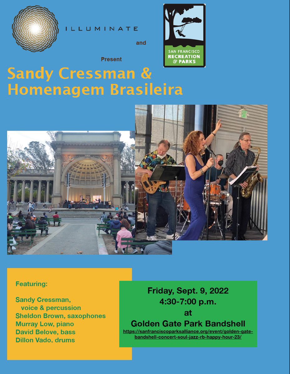 RecParkSF's tweet image. Join us for FREE shows at the Golden Gate Bandshell starting today, 9/7 w/ a special Market to Bandshell show produced in association w/ @415Sunset. It will feature Carlie Mari, Jon &amp;amp; the Baptists, &amp;amp; the Seagulls from 4-7PM. Learn more here: goldengatebandshell.org
