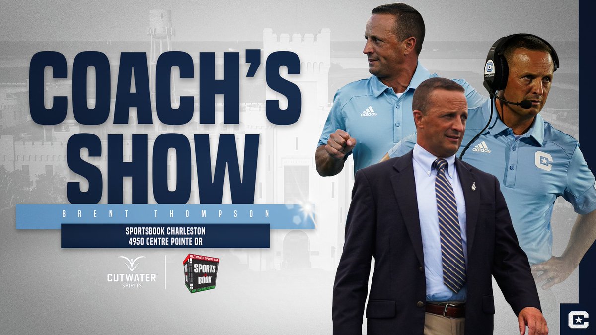 Join us tonight at SportsBook of Charleston for the Brent Thompson Radio Show.

📍 SportsBook of Charleston
🕖 7 p.m.
📺 - bit.ly/3TObUNF

#FireThoseCannons