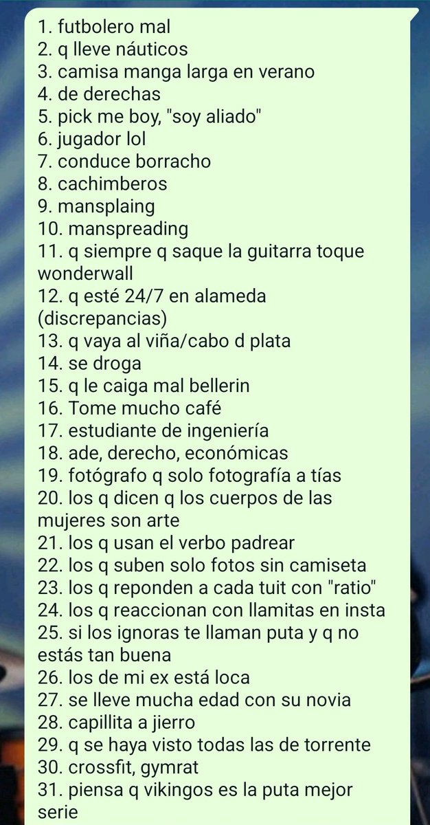 alba_awesome's tweet photo. ayer mis amigas y yo desarrollamos una lista de 100 🚩red flags🚩 de los tíos como respuesta al forocochero que se hizo viral https://t.co/MASVAFGgkD