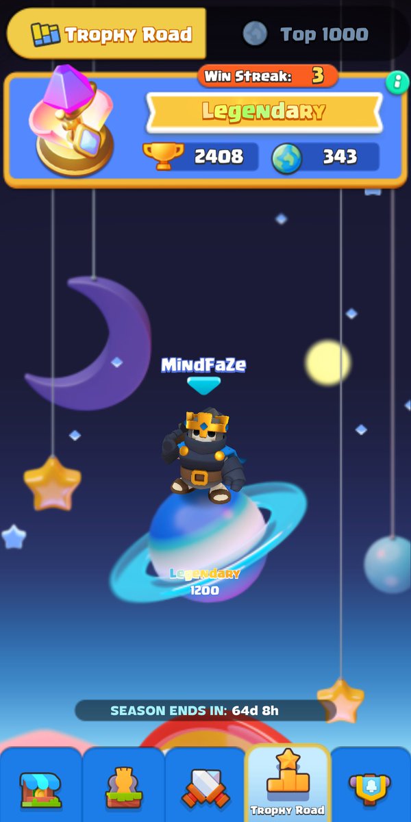 Lost my 12 ws, but still went up 300 cups today, final push in this meta. Gonna find the best new meta deck tomorrow, and get even higher up there 👀.