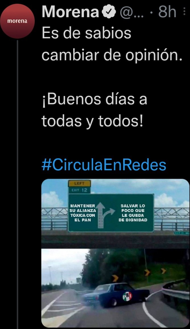 MiniFuckinGirl's tweet photo. @pedrojaviers Pues los de morena lo traen de bajada.
Tú,  ¿Qué crees? https://t.co/AHT8z5H8uc