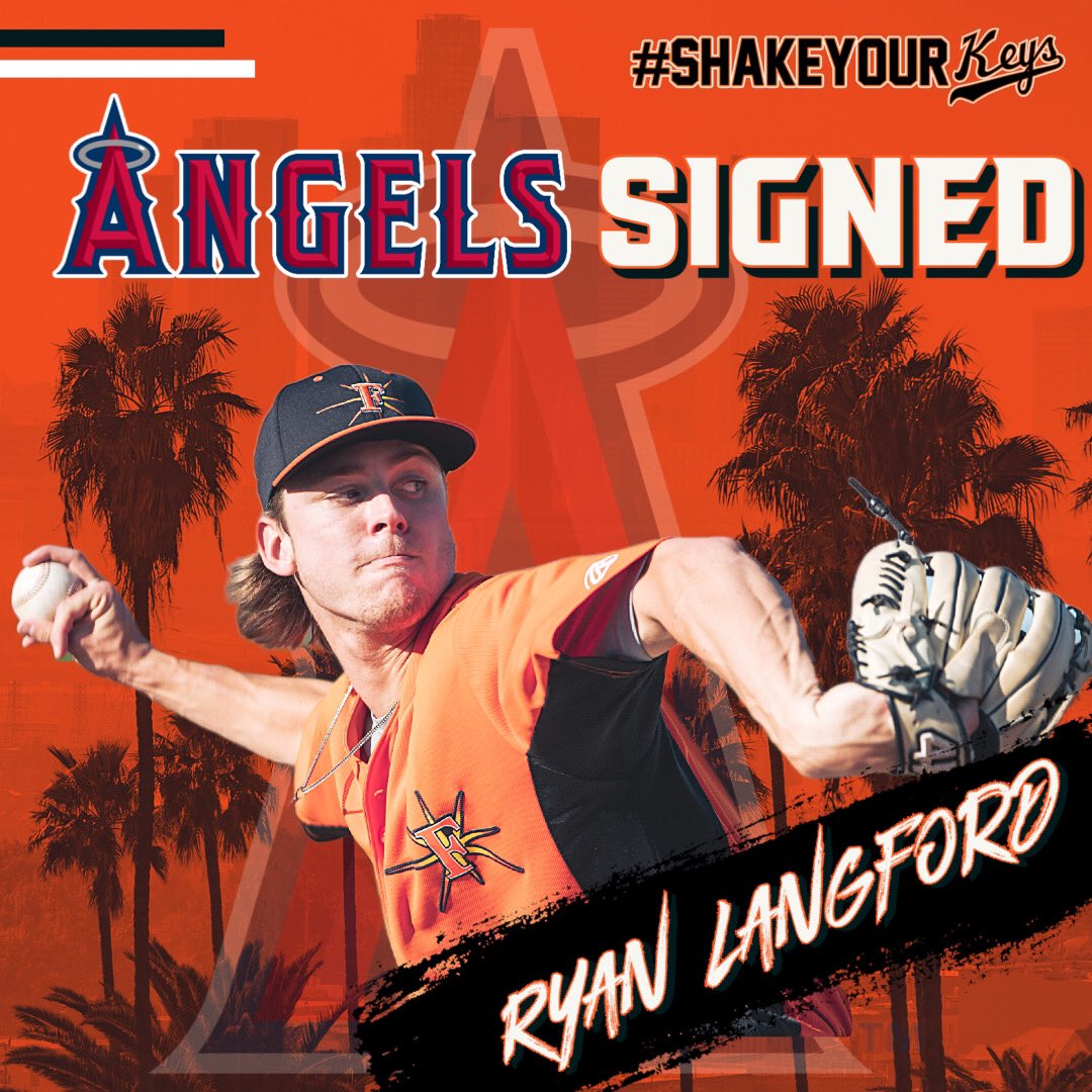 Langford to LA 🌴☀️

Congratulations to RHP Ryan Langford (<a href="/rlangford_14/">Ryan Langford</a>) on signing with the <a href="/Angels/">Los Angeles Angels</a>!

#shakeyourkeys 🔑