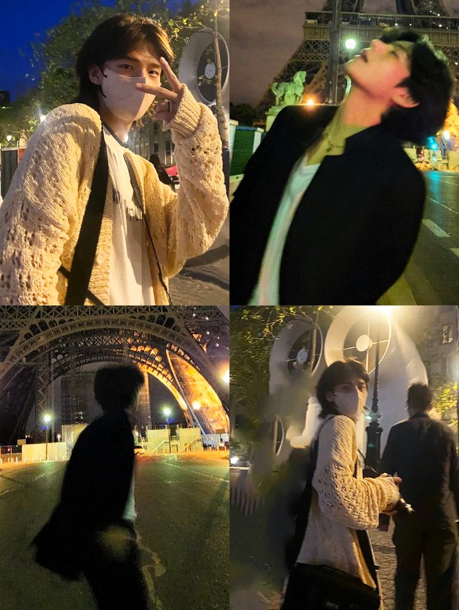 BTSKZPIC's tweet photo. late night in paris with hyunjin and taehyung https://t.co/w3FwG1p5rn
