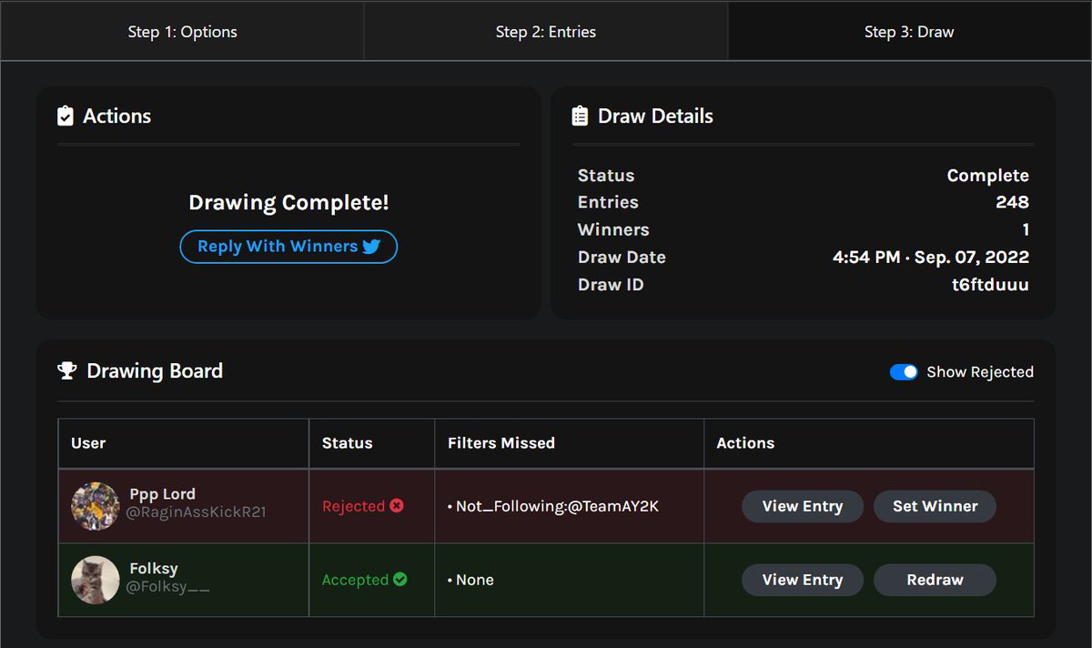 Congrats to <a href="/Folksy__/">Folksy</a> for winning the NBA 2K23 Giveaway!

You have 24 hours to claim your prize!