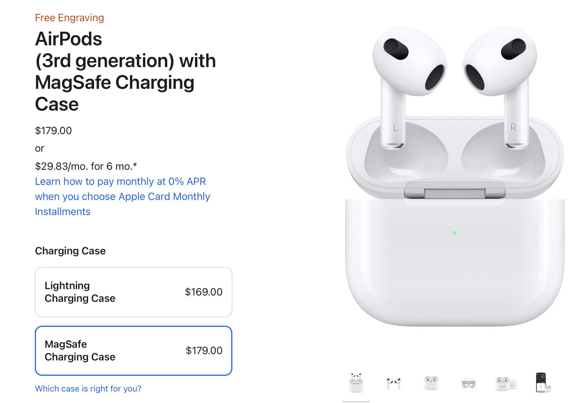 Apple Airpods (3rd Gen) with Lighting Charging Case