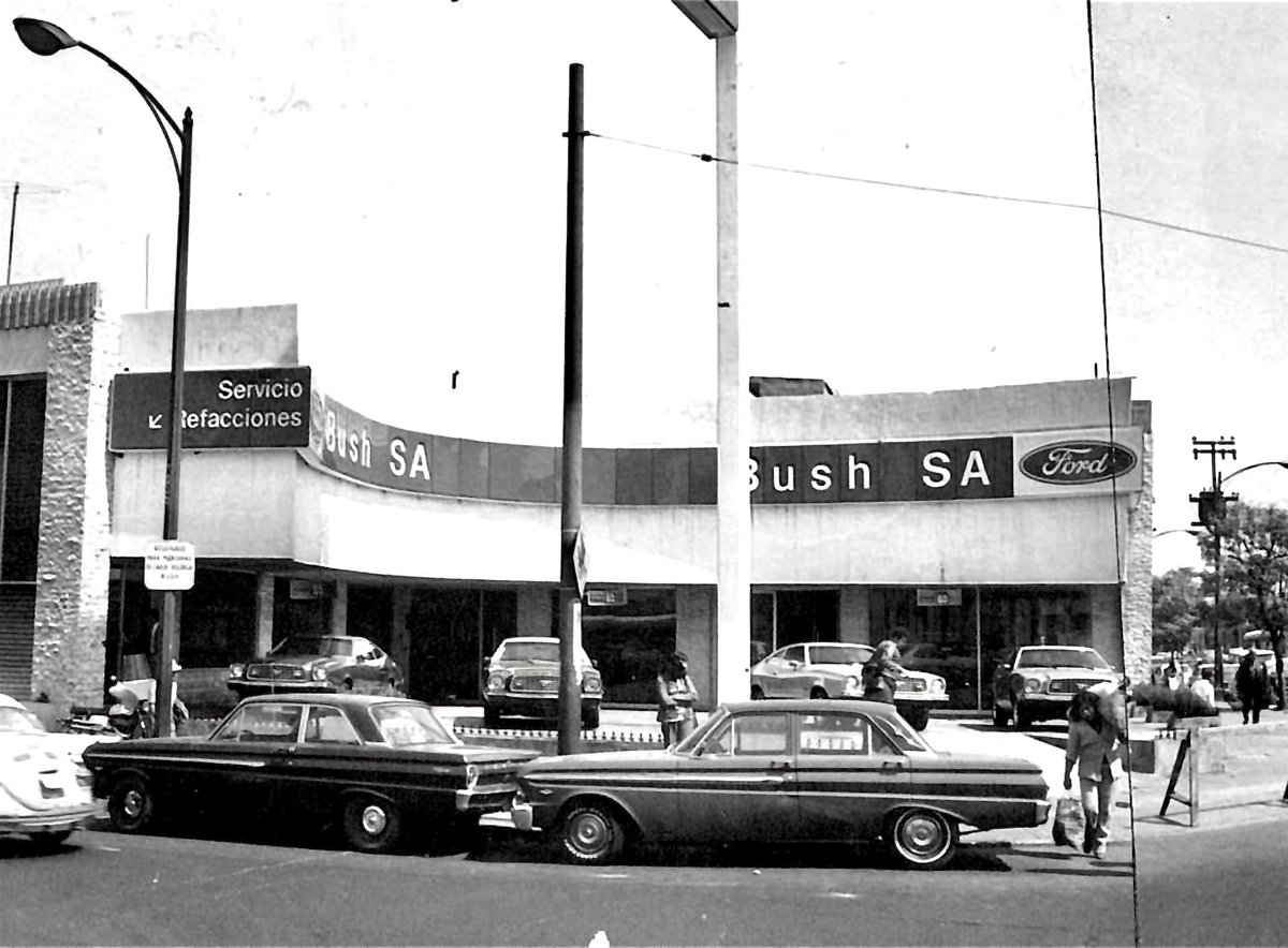 La famosa agencia de autos Bush de Tacubaya en los años setenta.