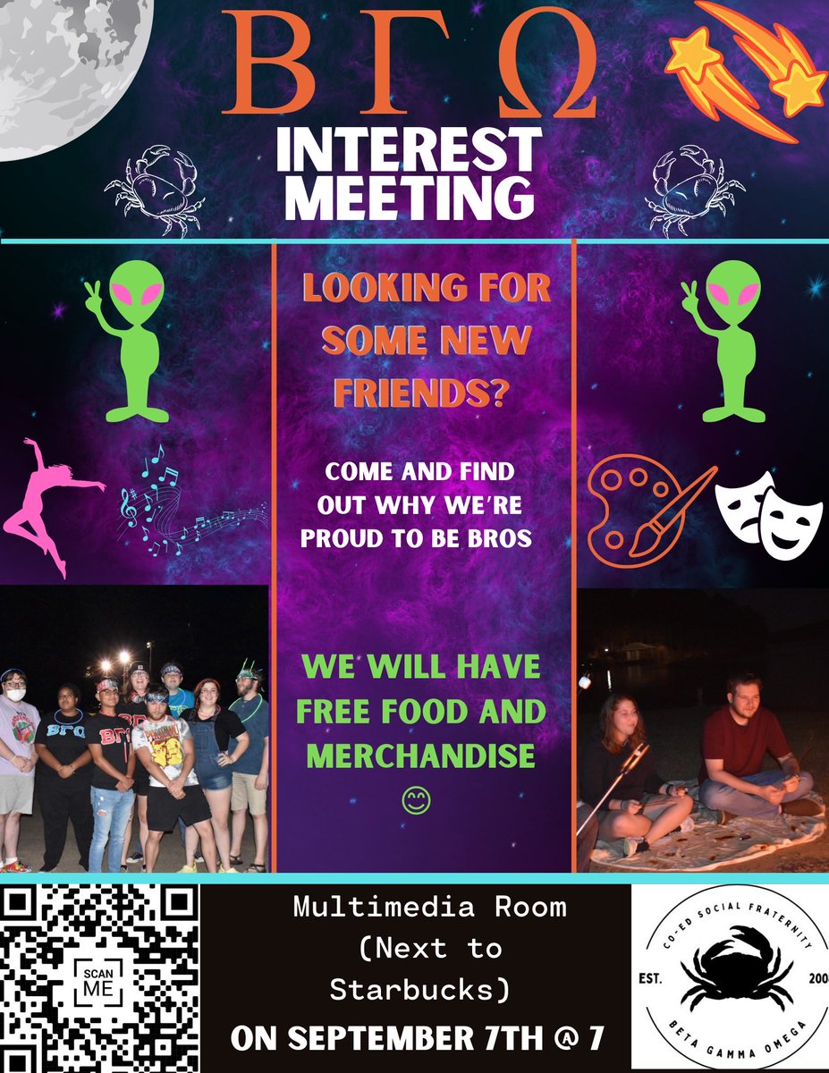 BetaGammaOmega_'s tweet photo. Come to our interest meeting TODAY!!
 Come out and learn about who we are and what we are about.
@sfagetinvolved https://t.co/9dzR3BhuOd