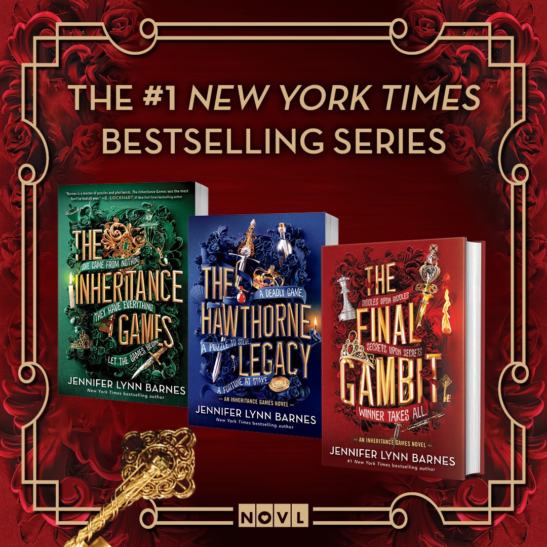 jenlynnbarnes's tweet photo. I am struggling to even formulate a coherent post. The Inheritance Games series just debuted on the New York Times series list at NUMBER ONE! https://t.co/YSUPKElYVw