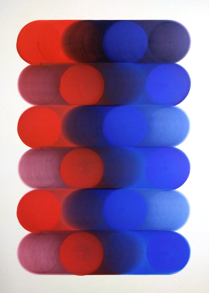 Mechanical Buffing #17
Solvent dragged ink on Yupo Paper
50x70cm 200grs

#plottertwitter #generativeart #creativecoding