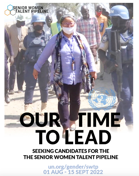 United Nation's Senior Women Talent Pipeline, SWTP (@un_swtp) on Twitter photo Calling senior women leaders interested in a career in <a href="/UNPeacekeeping/">UN Peacekeeping</a>!
There is still time to apply for the SWTP. Applications to be submitted no later than Sep. 15.
Apply ⤵️
un.org/gender/content… Calling senior women leaders interested in a career in <a href="/UNPeacekeeping/">UN Peacekeeping</a>!
There is still time to apply for the SWTP. Applications to be submitted no later than Sep. 15.
Apply ⤵️
un.org/gender/content…