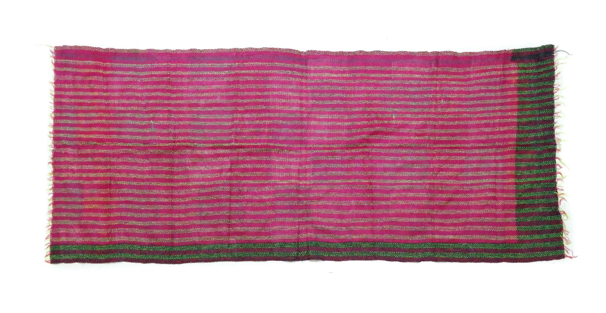 Silk Kantha Scarf  Neck Wrap Stole Dupatta Hand Quilted Women Bandanas headband KT61