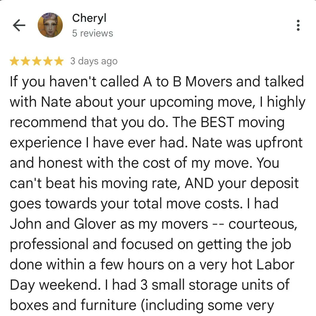 atobmoversaz's tweet photo. Our 100th Google review! We can't express how much we appreciate our customers. We welcome all feedback to improve our services but this one definitely put a smile on our faces. 😄#move #Arizona #smallbusiness https://t.co/JxfxBT7bUz