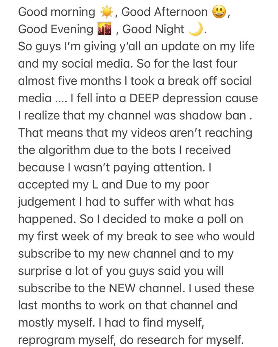 OfficialMrEYD's tweet photo. I’ve been through a lot in my life and made so many mistakes especially with social media for example YOUTUBE . I HATED myself for always making the same mistakes,But this time is different, IM NOT GIVING UP ON MY DREAMS! My official return on social media will be 10/01/22 #MrEYD https://t.co/WhptXr7xPZ