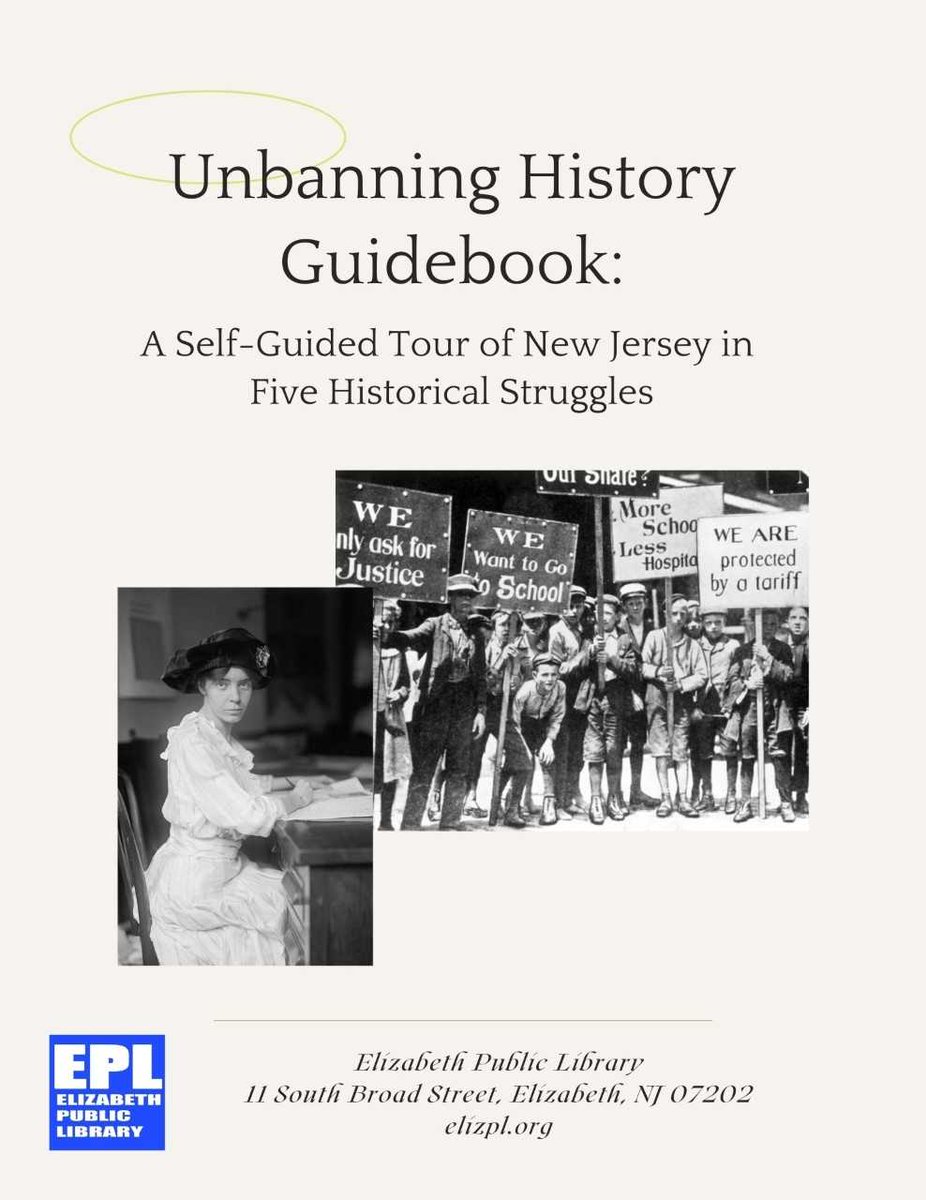 EPLNJ's tweet image. The Library has published its Unbanning History Guidebooks in recognition of Banned Books Week this year (September 18 - 24). This guidebook contains 25 sites that illuminate the hidden history in your backyard. Stop by and get your copy today!