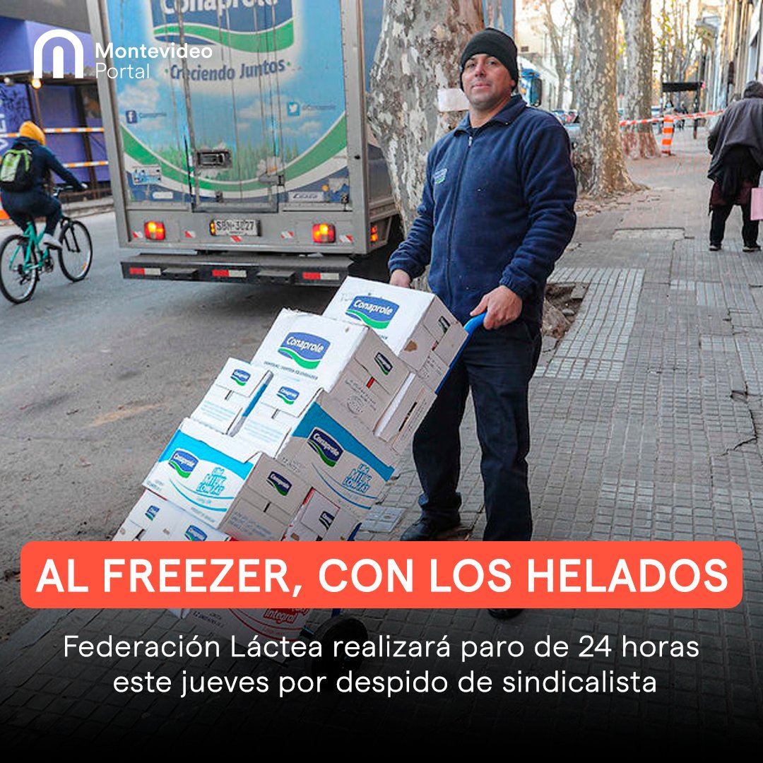 portalmvd's tweet photo. La Federación de Trabajadores de la Industria Láctea (#FTIL) resolvió convocar a un paro de 24 horas de todo el sector este jueves 8 de setiembre, a raíz del conflicto con la empresa distribuidora de helados de #Conaprole. https://t.co/0sUERLvDsH