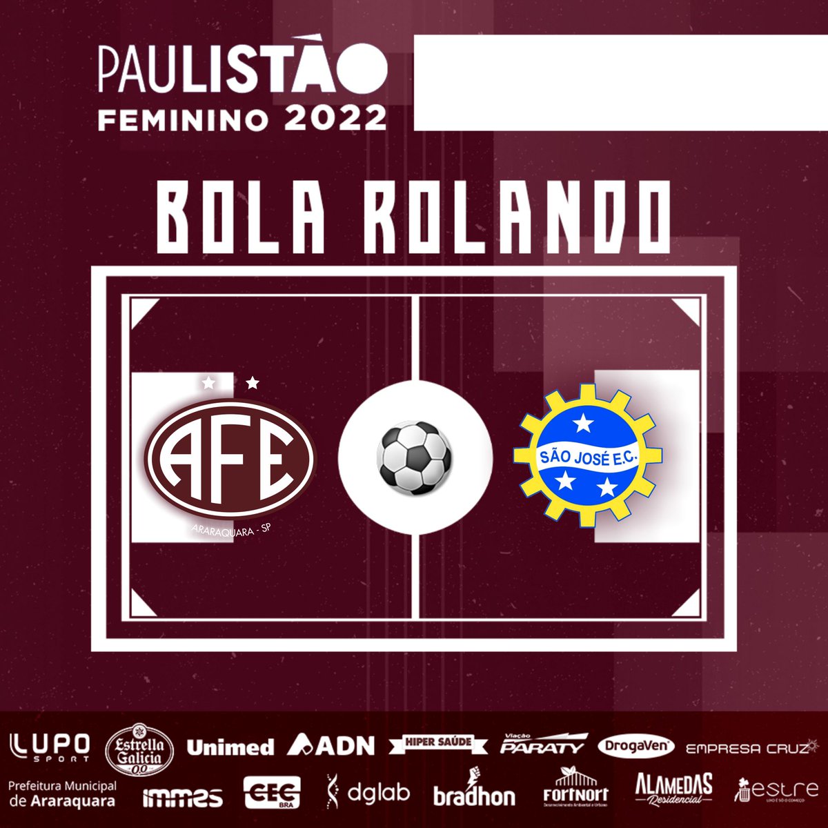 guerreirasgrena's tweet photo. ⏱️0' 1T - Bola rolando na Fonte Luminosa!
Pra cima, Guerreiras! 🚂🔥
AFE 0-0 SJFC
#GuerreirasGrenás #PaulistaoFem2022 #AFExSJFC https://t.co/TVpavhLrP5