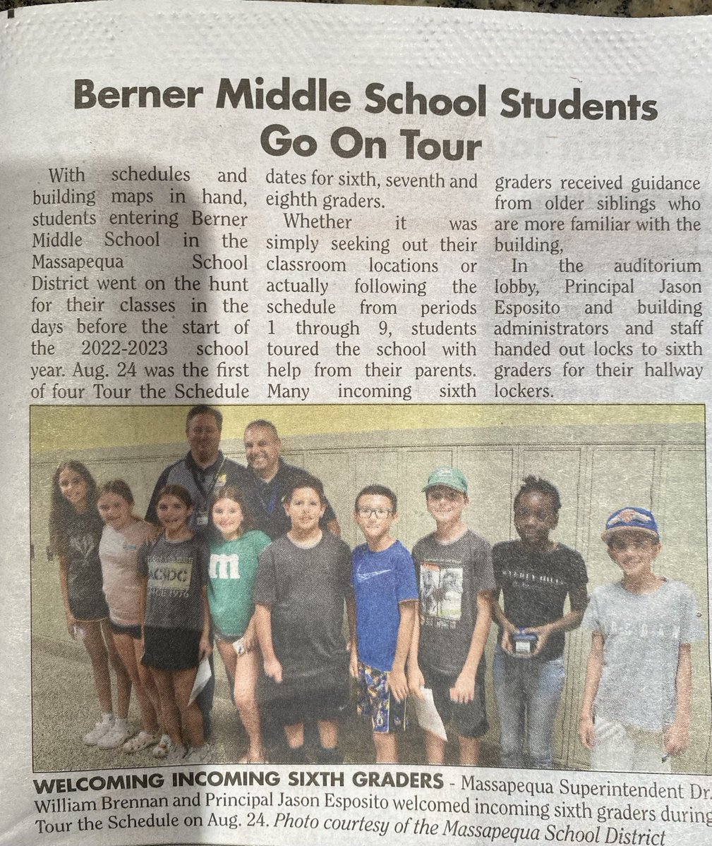 Go Chiefs!  ⁦<a href="/BernerChiefs/">Berner Middle School</a>⁩, ⁦<a href="/MassapequaPS/">MassapequaPS</a>⁩ ⁦<a href="/DrBillBrennan/">Bill Brennan</a>⁩ ⁦<a href="/Jason_Espo/">Jason Esposito</a>⁩