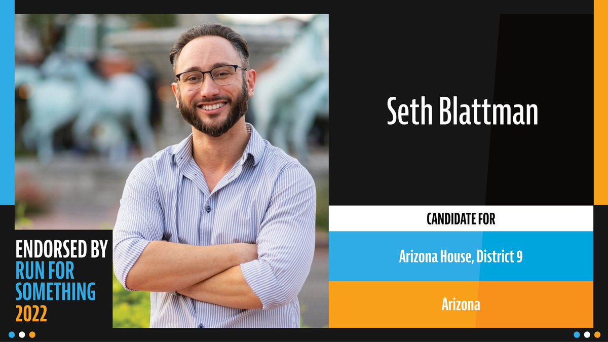 I'm so excited to announce that I have been endorsed by <a href="/runforsomething/">Run for Something</a>! I look forward to working on the issues that matter most to Arizonans at the State Legislature. 

Donate: secure.actblue.com/donate/blattma…

#RepresentativeDemocracy #Equality #FliptheLegislature