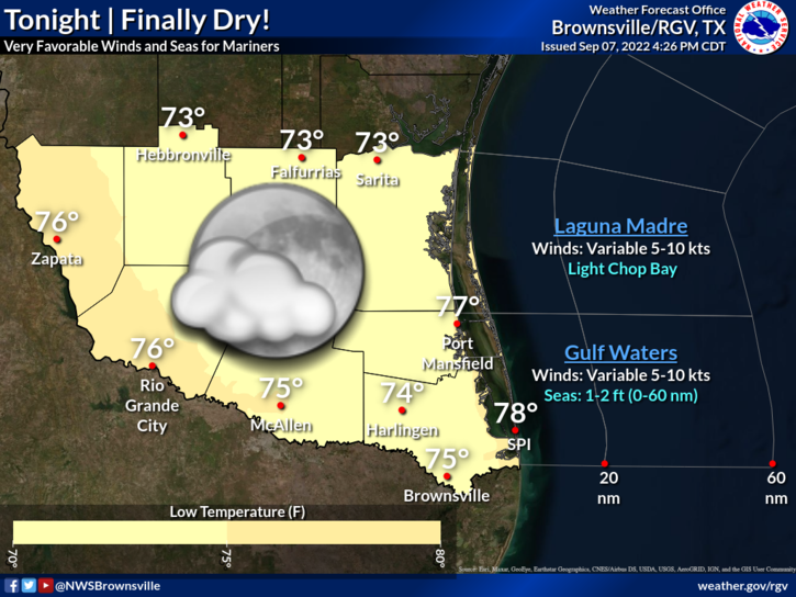 Nws Brownsville A Shift In The Weather Pattern Will Finally Result In Dry Conditions For Deep South Texas And The Rio Grande Valley Tonight Meanwhile Along The Lower Texas Coast