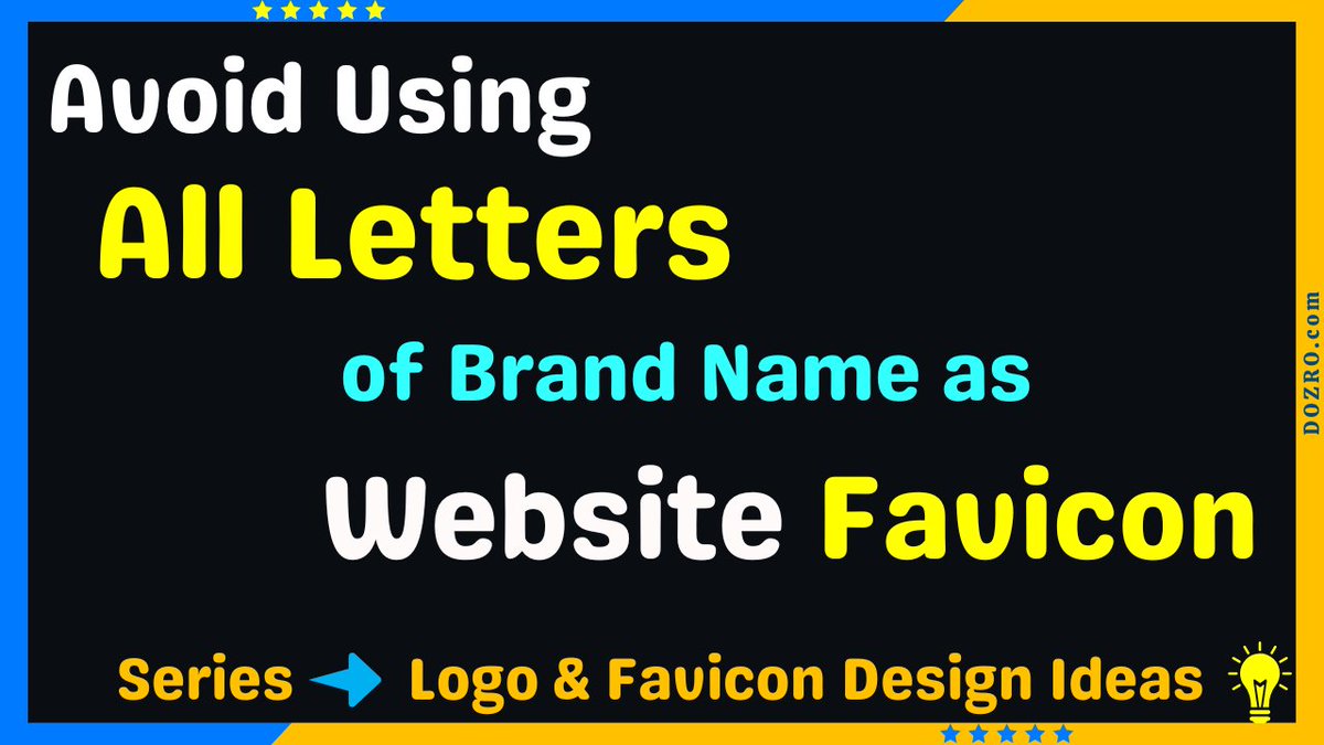 dozrocom's tweet image. Avoid Using All Letters of Brand Name as #Favicon for Website | Browser Favicon Design Ideas. More → dozro.com/website 

#BrowserFavicon #FaviconDesign #FaviconIdeas #FaviconExamples #TabIcon, #BookmarkIcon, #WebsiteIcon #WebsiteSymbol #FaviconImage #PageIcon #FavoriteIcon