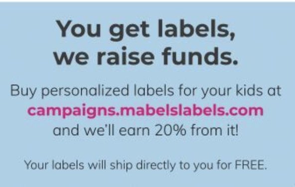 CologneAcademy's tweet photo. **NEW THIS YEAR***
PAVE has signed up for ongoing fundraising through Mabel's Labels. For every order Cologne Academy PAVE will receive 20%!!
Click here: https://t.co/TCKdRpOj2j
Enter/select: Cologne Academy
Have fun shopping and labeling all your children's items https://t.co/DGjXDeKD59