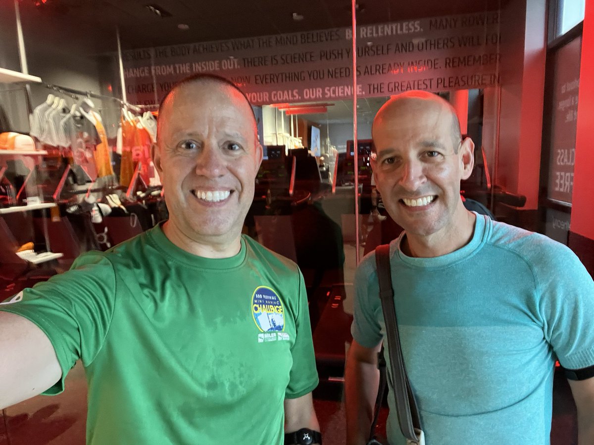StevieAndLane's tweet photo. I think we were both still tired today after #OrangeInfinity yesterday & the 90-min class on Monday! Endurance format on treads, strength on the floor and power on the rower.
@orangetheory #OrangeTheoryFitness #OTFNonaSouth
#RunRowRepeat #BasePushAllOut #SplatPoints https://t.co/ey7yhLqDCm